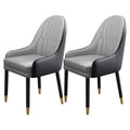 Light Gray Black Set of 2 Dining Chairs B8404