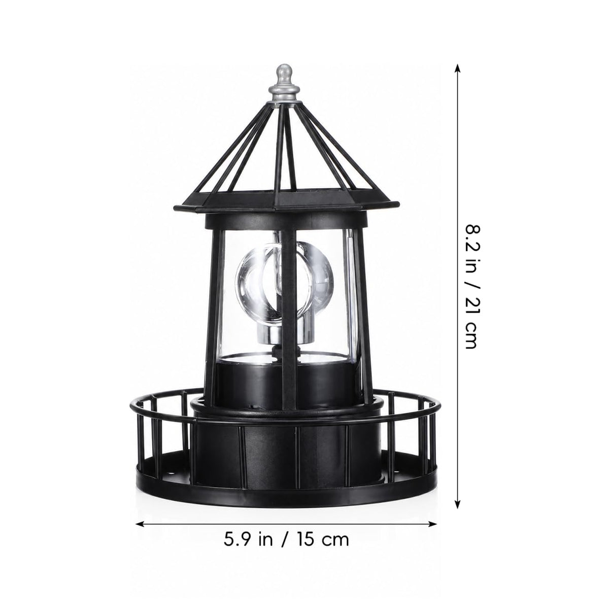 Solar Rotating Outdoor Garden Lighthouse Light E29705