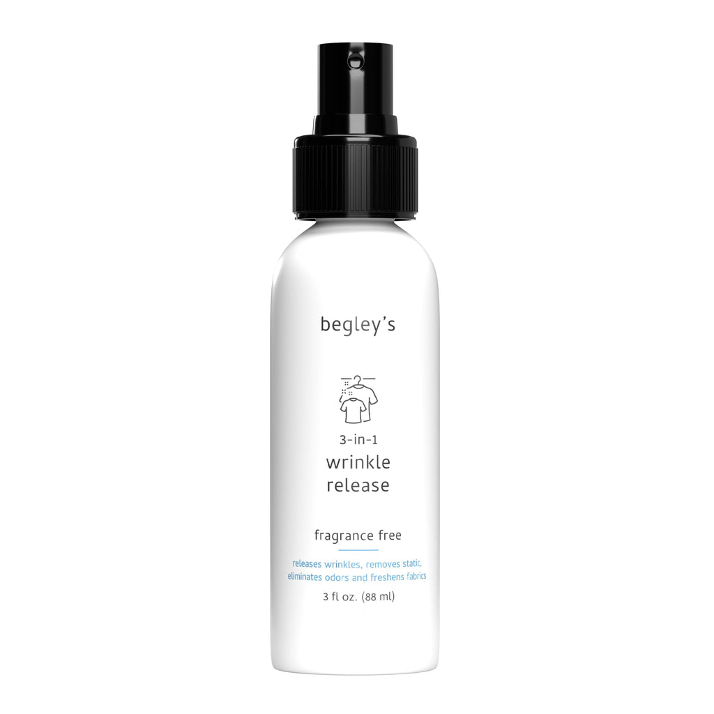 3-in-1 Wrinkle Remover, Static Cling Remover, Odor Eliminator and Fabric Refresher Spray, Fragrance-Free, 3 oz J9603