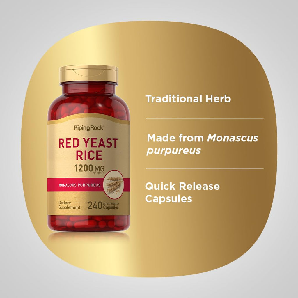 Red Yeast Rice 1200 mg 240 Capsules F6598