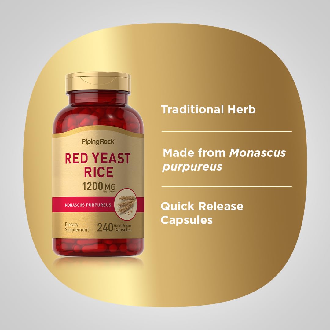 Red Yeast Rice 1200 mg 240 Capsules F6598