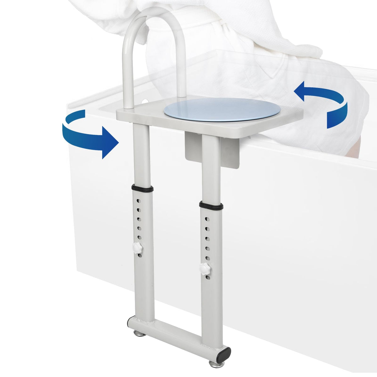 Heavy Duty Height Adjustable Shower Transfer Chair with Handrail N290