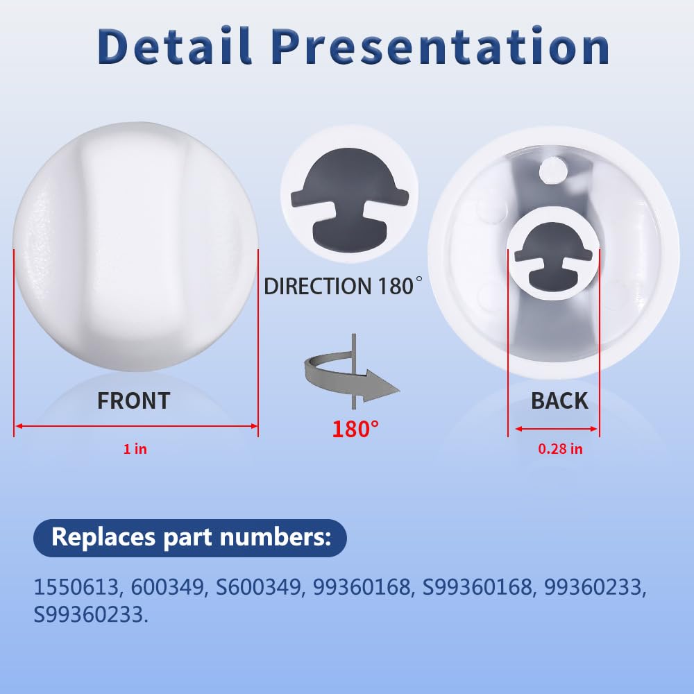 White Range Hood Knob 2Pcs U238237