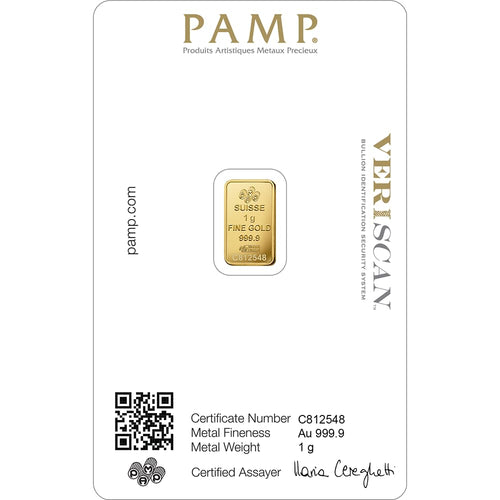 1 gram Gold Minted Bar V60630