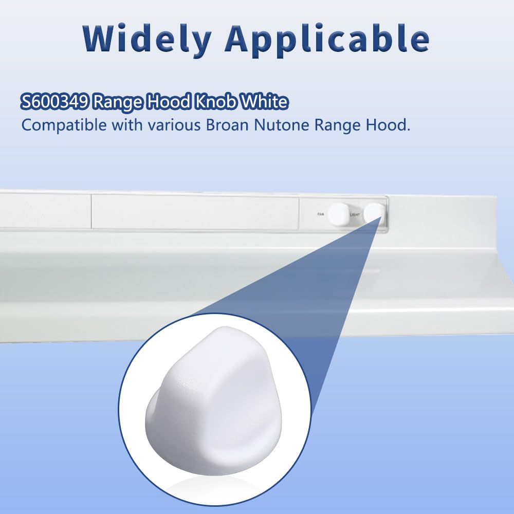 White Range Hood Knob 2Pcs U238237