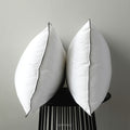 Organic Feather Down Pillows Set of 2 King Size 100% Cotton Cover S170