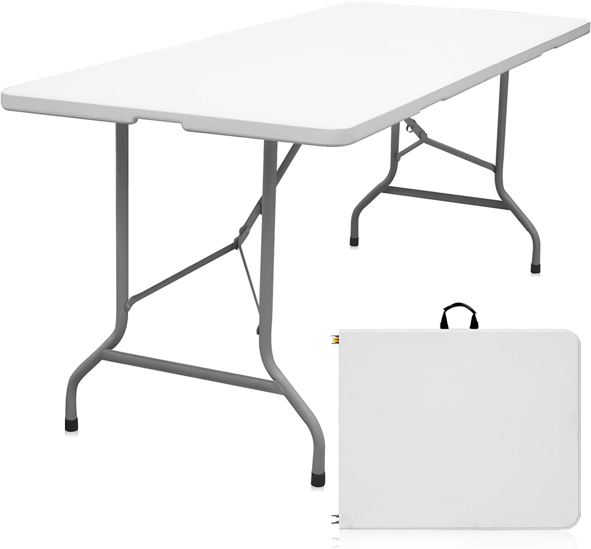 6ft White Folding Table L5847
