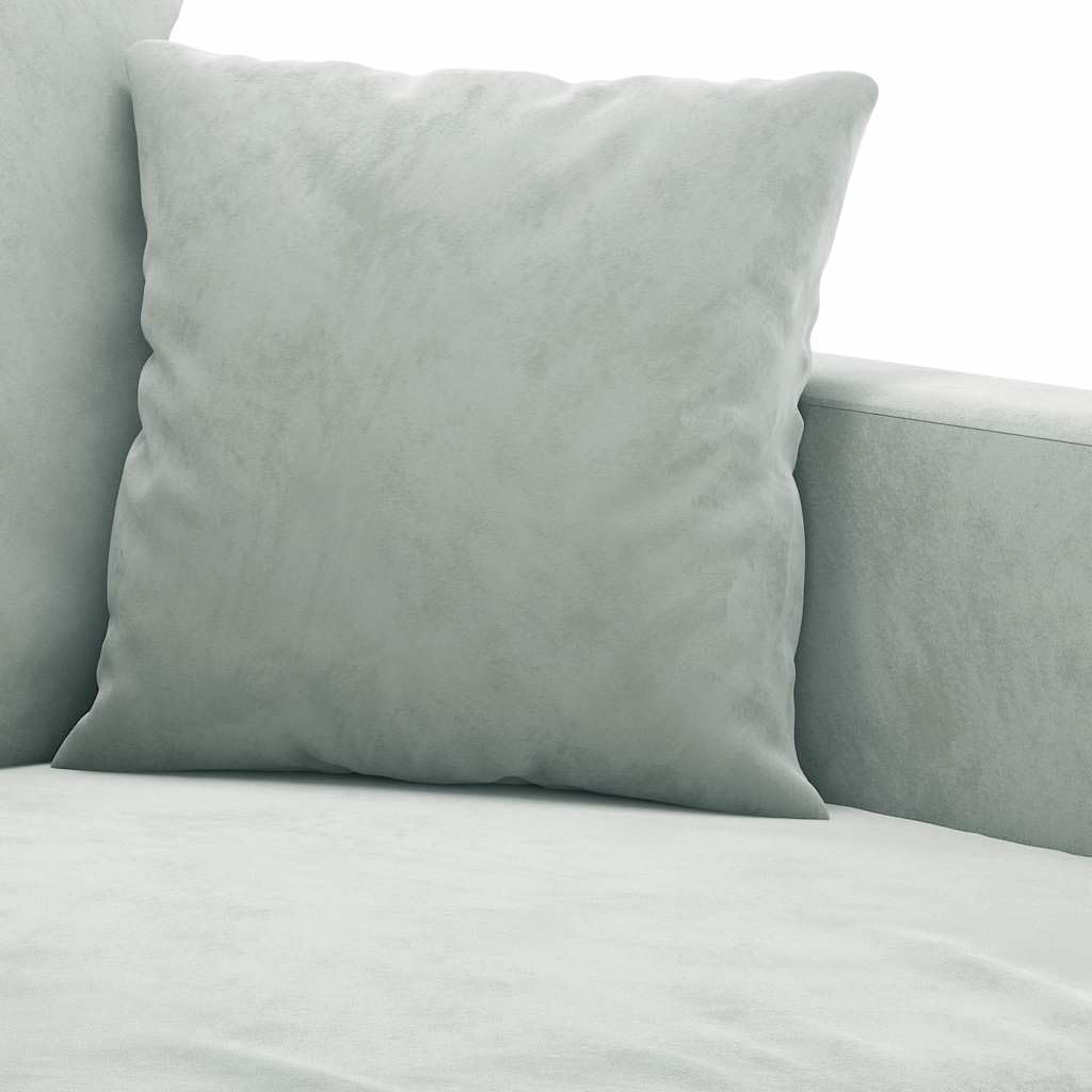 Light Gray Velvet 2-Seater Sofa with Metal Frame M91342