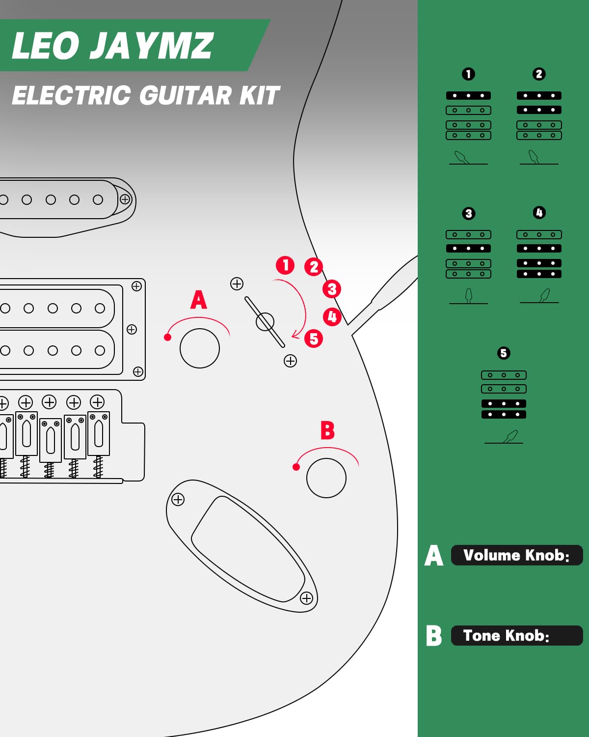 39" Full Size SSH Electric Guitar Starter Kit with Amp Y708343