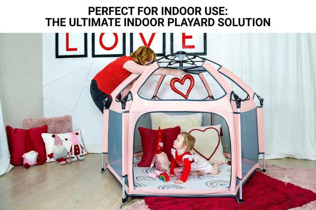 Portable Baby Playpen with Canopy H317937