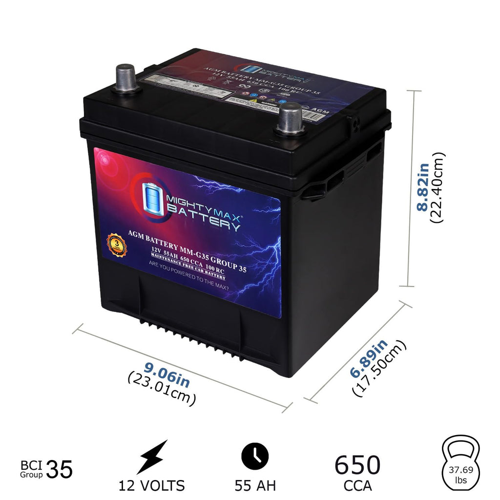 12V 55Ah AGM 650 CCA Battery E28375