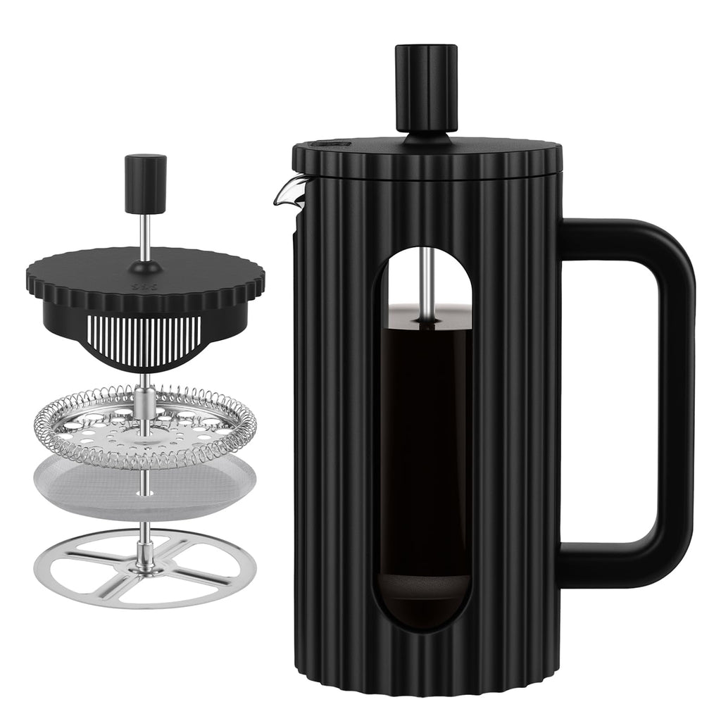 French Press Coffee Maker 12OZ Borosilicate Glass I914
