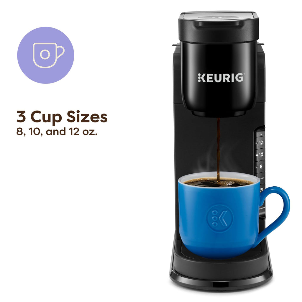 Single Serve K-Cup Pod Coffee Maker, 3 Brew Sizes, Black D5782