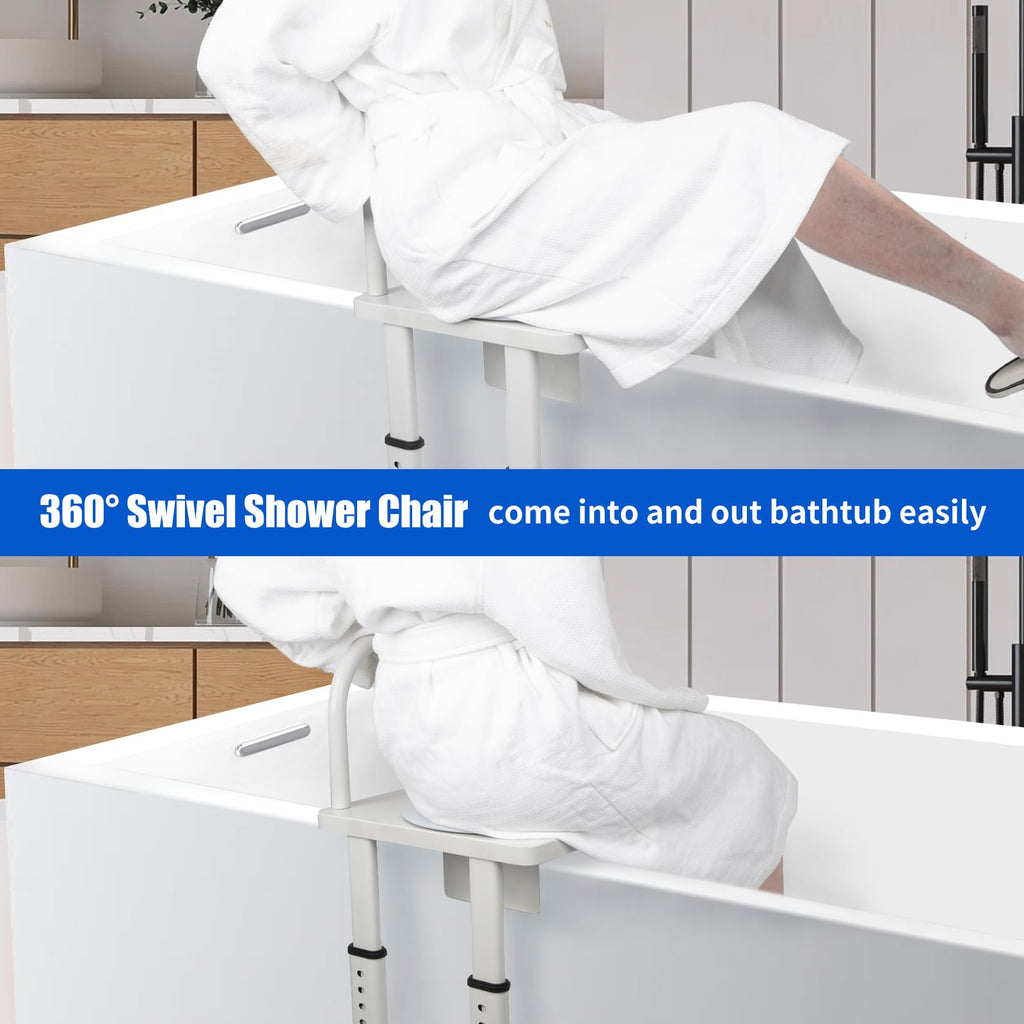 Heavy Duty Height Adjustable Shower Transfer Chair with Handrail N290