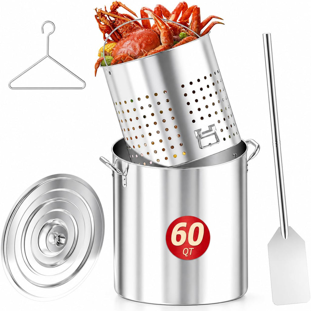 60QT Stainless Steel Stock Pot L1828