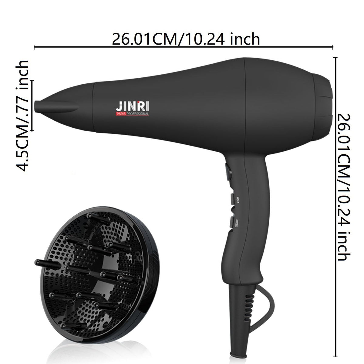 1875W Ionic Hair Dryer with Diffuser N300851