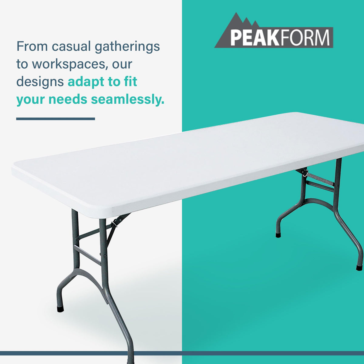 White 6 Foot Folding Multipurpose Table X678
