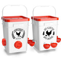 5Gal/25Lb Chicken Feeder and Waterer Set with S-Hooks H959