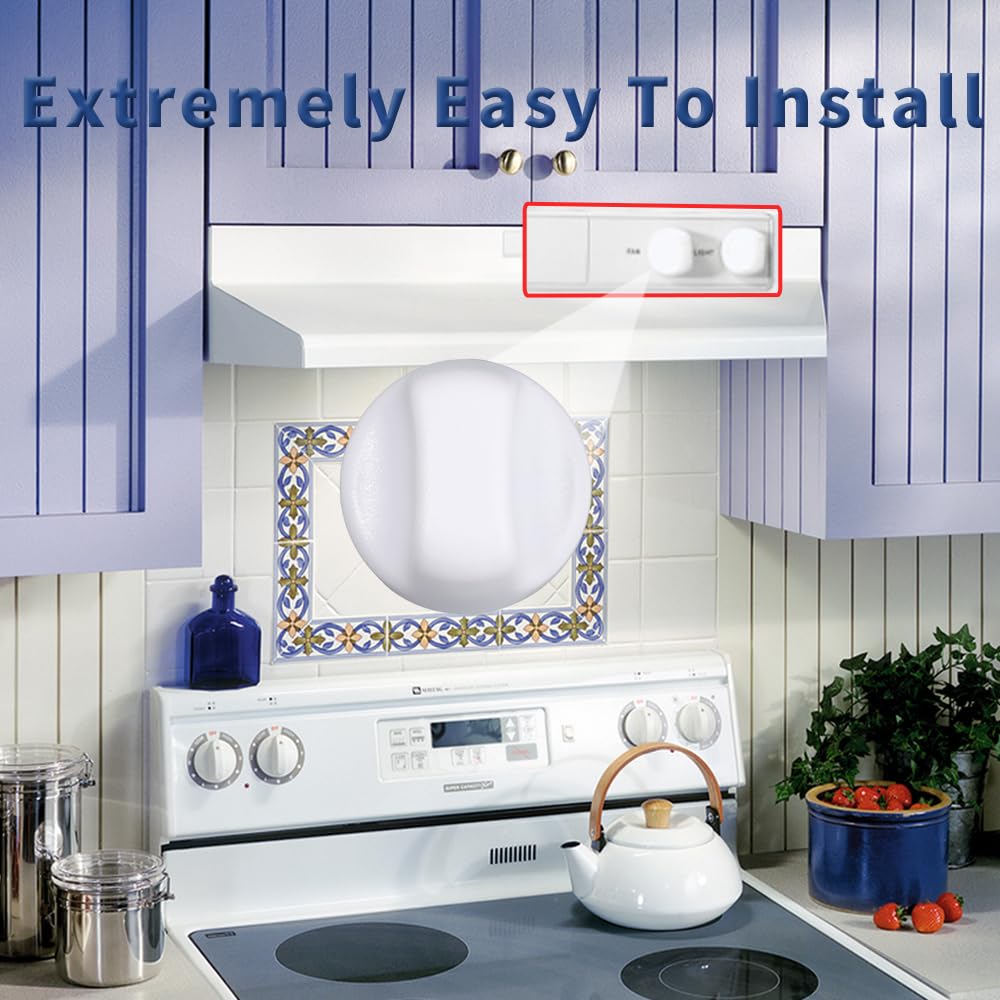 White Range Hood Knob 2Pcs U238237