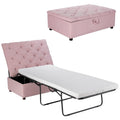 Pink Convertible Sleeper Chair with Mattress T96807