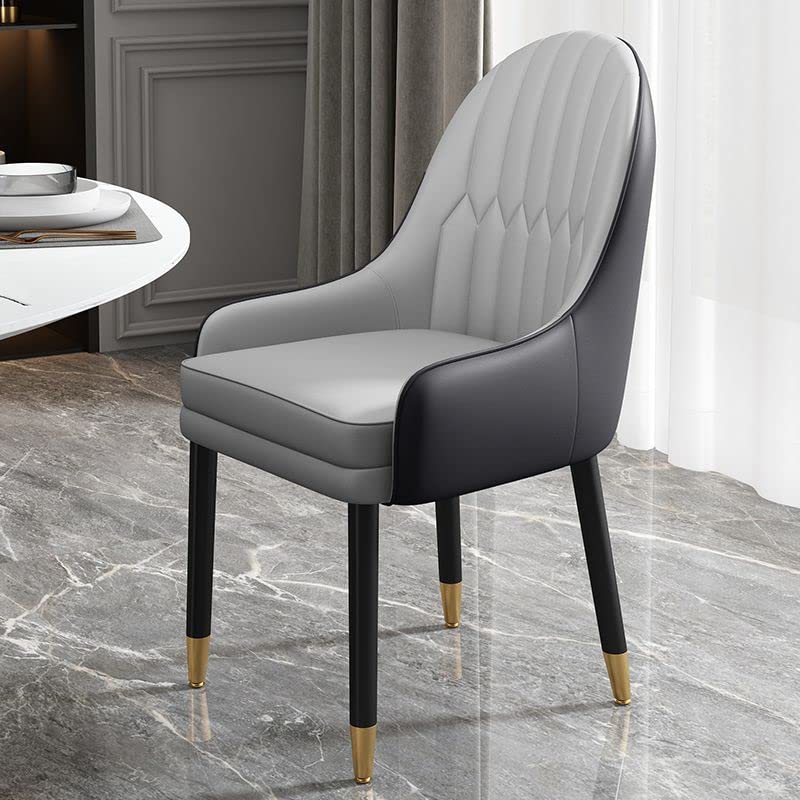 Light Gray Black Set of 2 Dining Chairs B8404