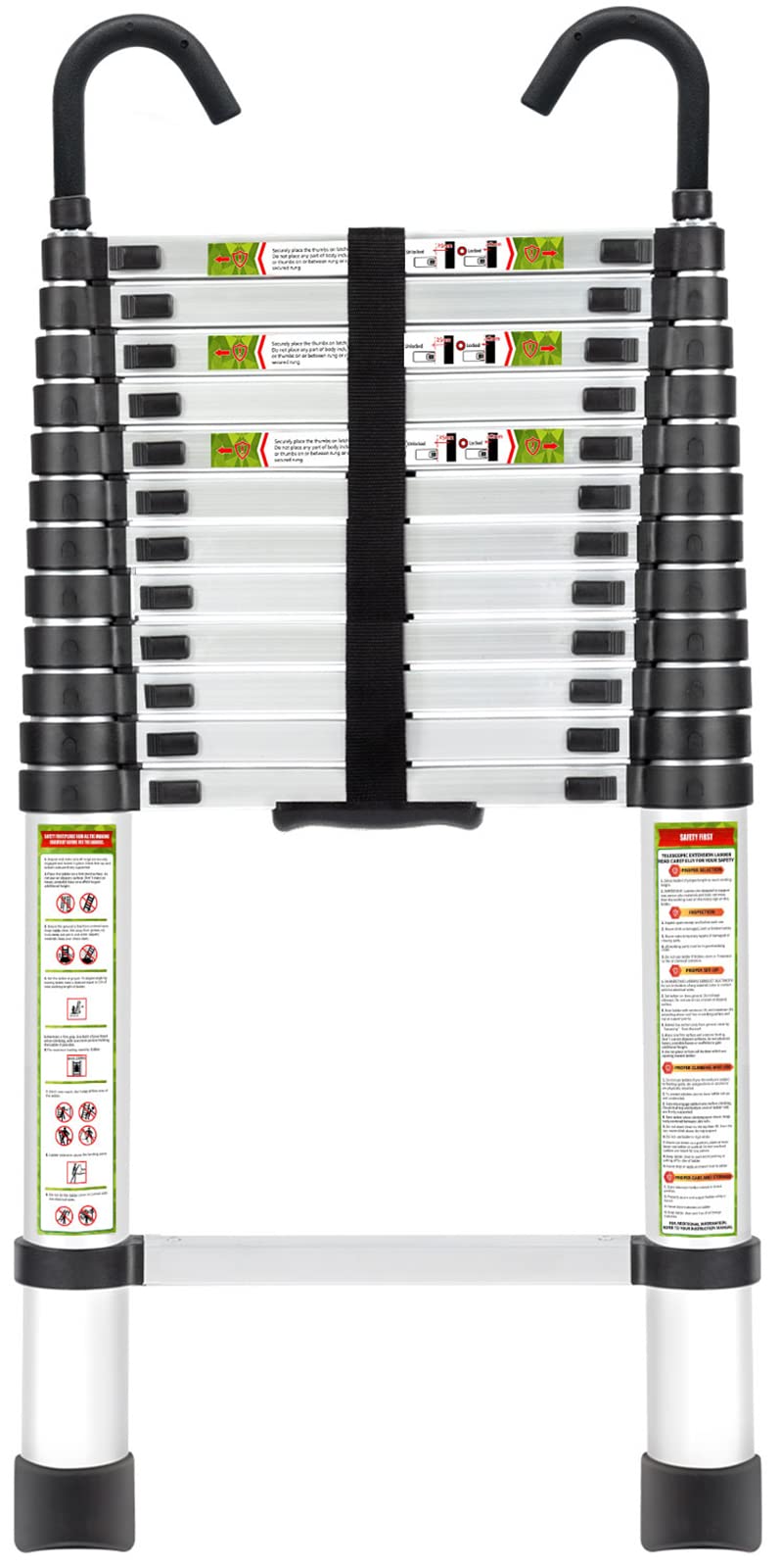 12.5 FT Aluminum Telescoping Ladder J17460