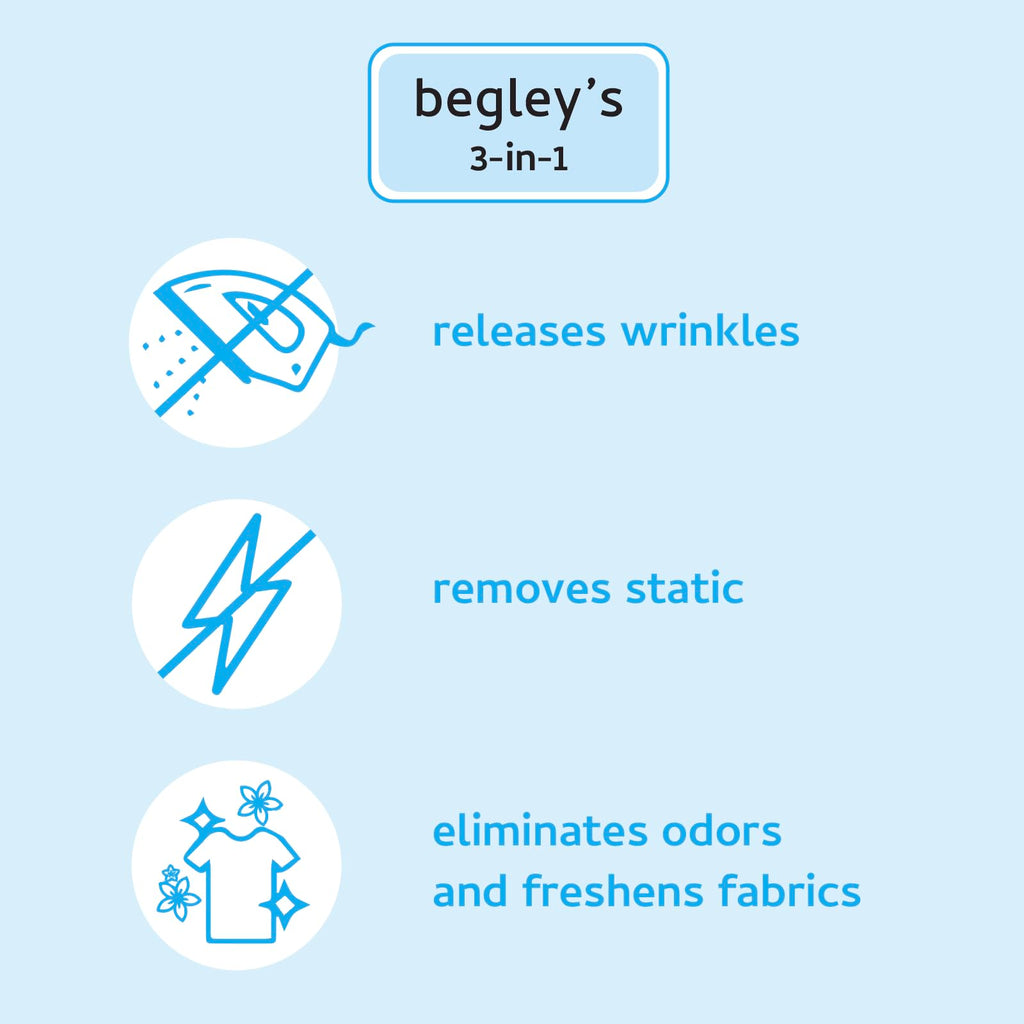 3-in-1 Wrinkle Remover, Static Cling Remover, Odor Eliminator and Fabric Refresher Spray, Fragrance-Free, 3 oz J9603