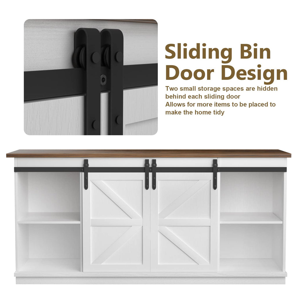 Bright White TV Stand for 65 Inch TV N856298