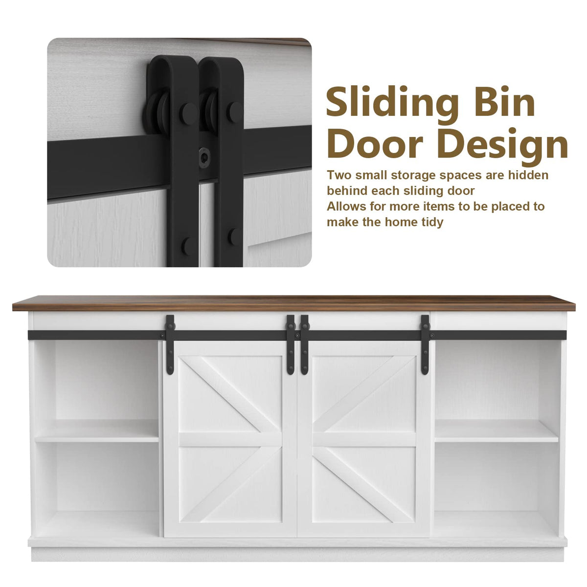 Bright White TV Stand for 65 Inch TV N856298