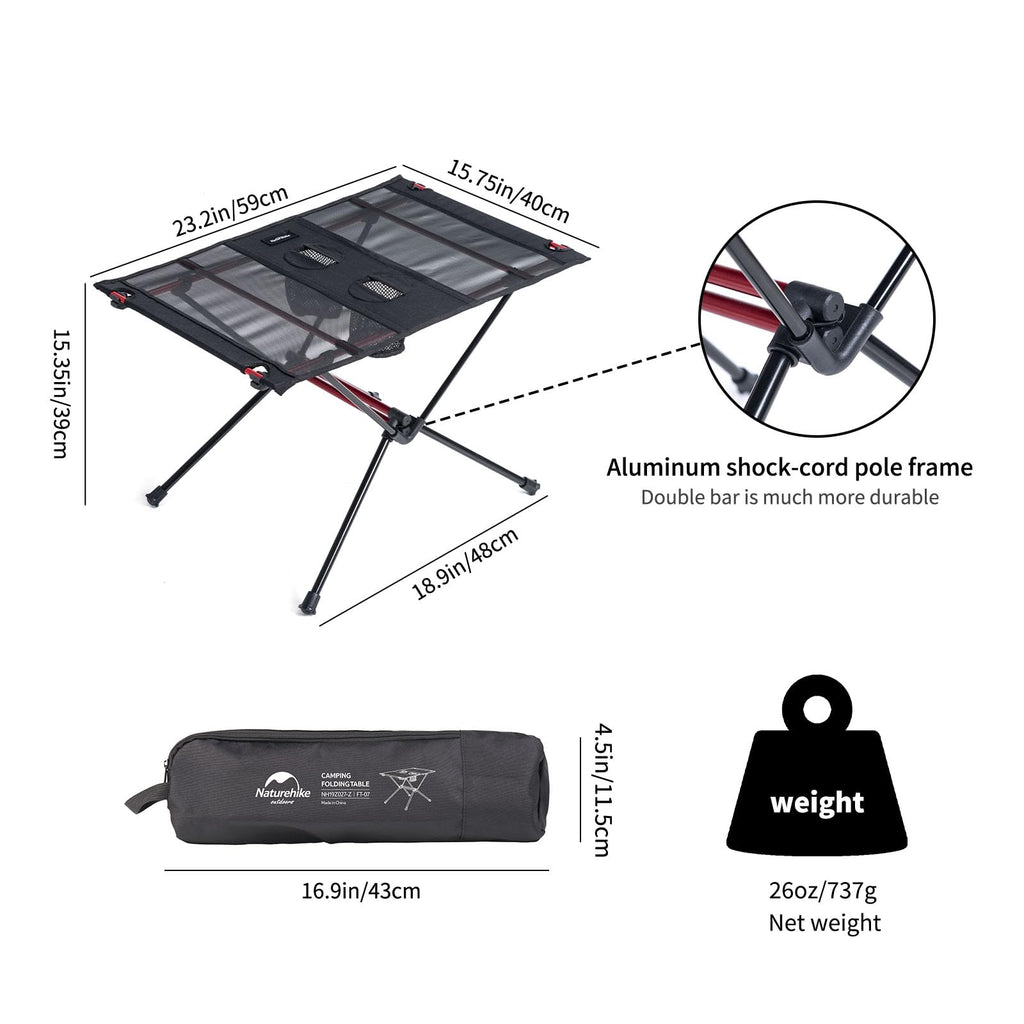 Ultralight 1.6 LBS Folding Camping Table with Carry Bag P43211