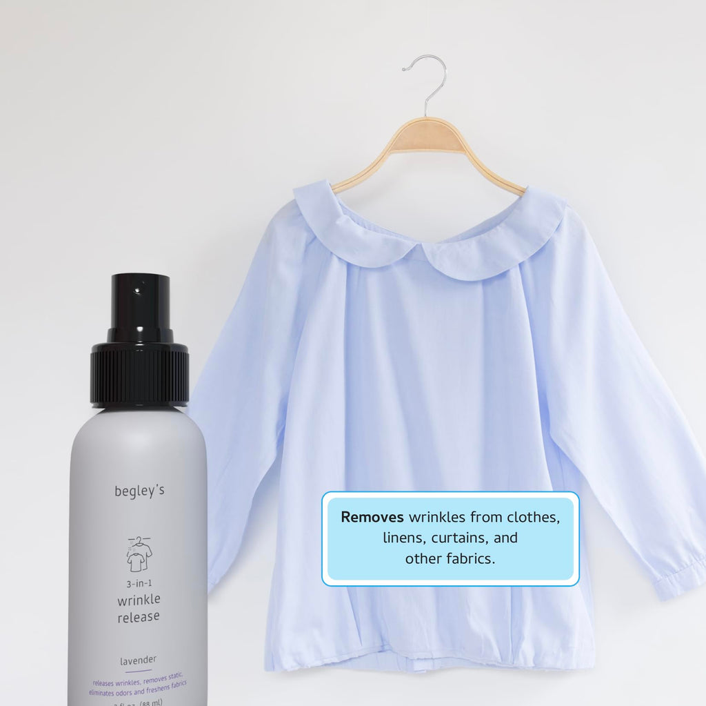 3-in-1 Wrinkle Remover, Static Cling Remover, Odor Eliminator and Fabric Refresher Spray, Fragrance-Free, 3 oz J9603