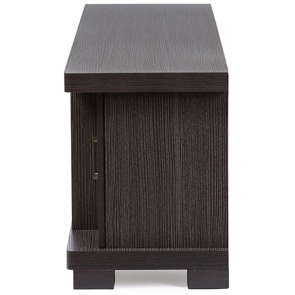 70" Espresso Engineered Wood TV Stand Console O9275