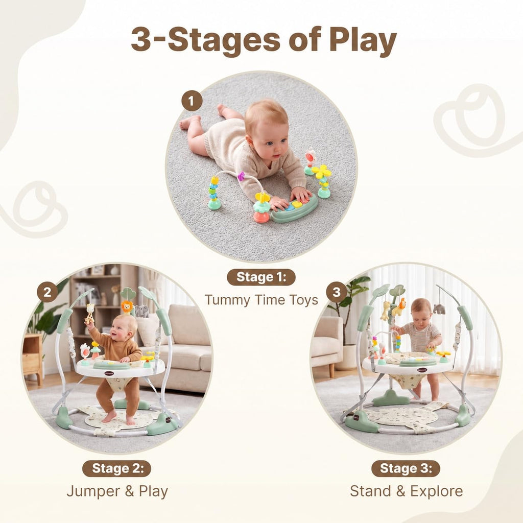 Green 3-in-1 Baby Jumper Activity Center H40531