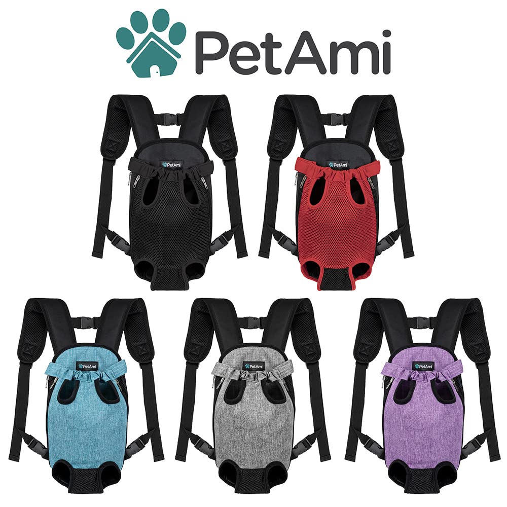Adjustable Ventilated Dog Carrier Backpack, Medium, 9-13 lbs, Purple Z410