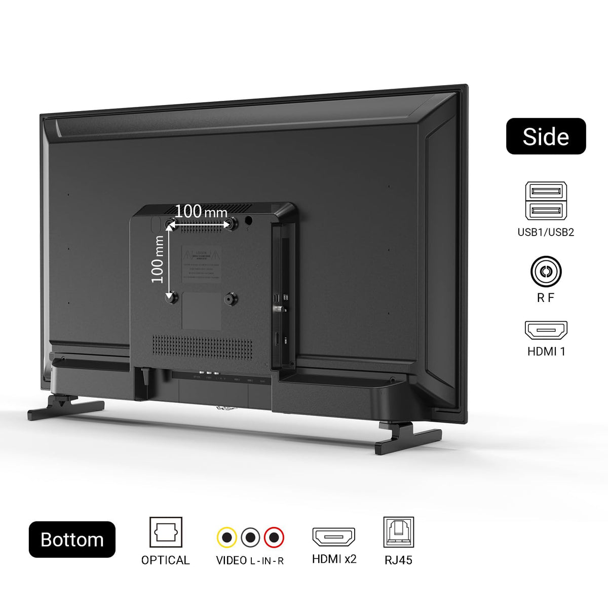 32 Inch FHD Smart TV 1080p Full HD Central Stand with HDR Dolby Audio F6464