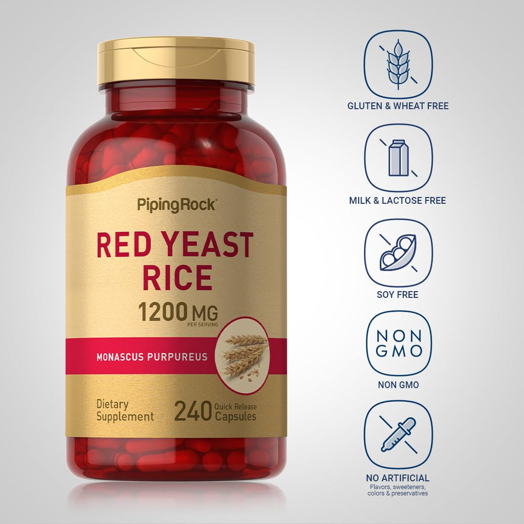 Red Yeast Rice 1200 mg 240 Capsules F6598