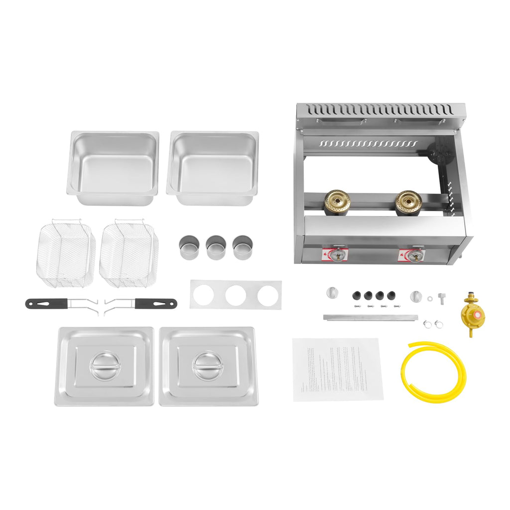 Stainless Steel Countertop Gas Deep Fryer with Basket Z4546