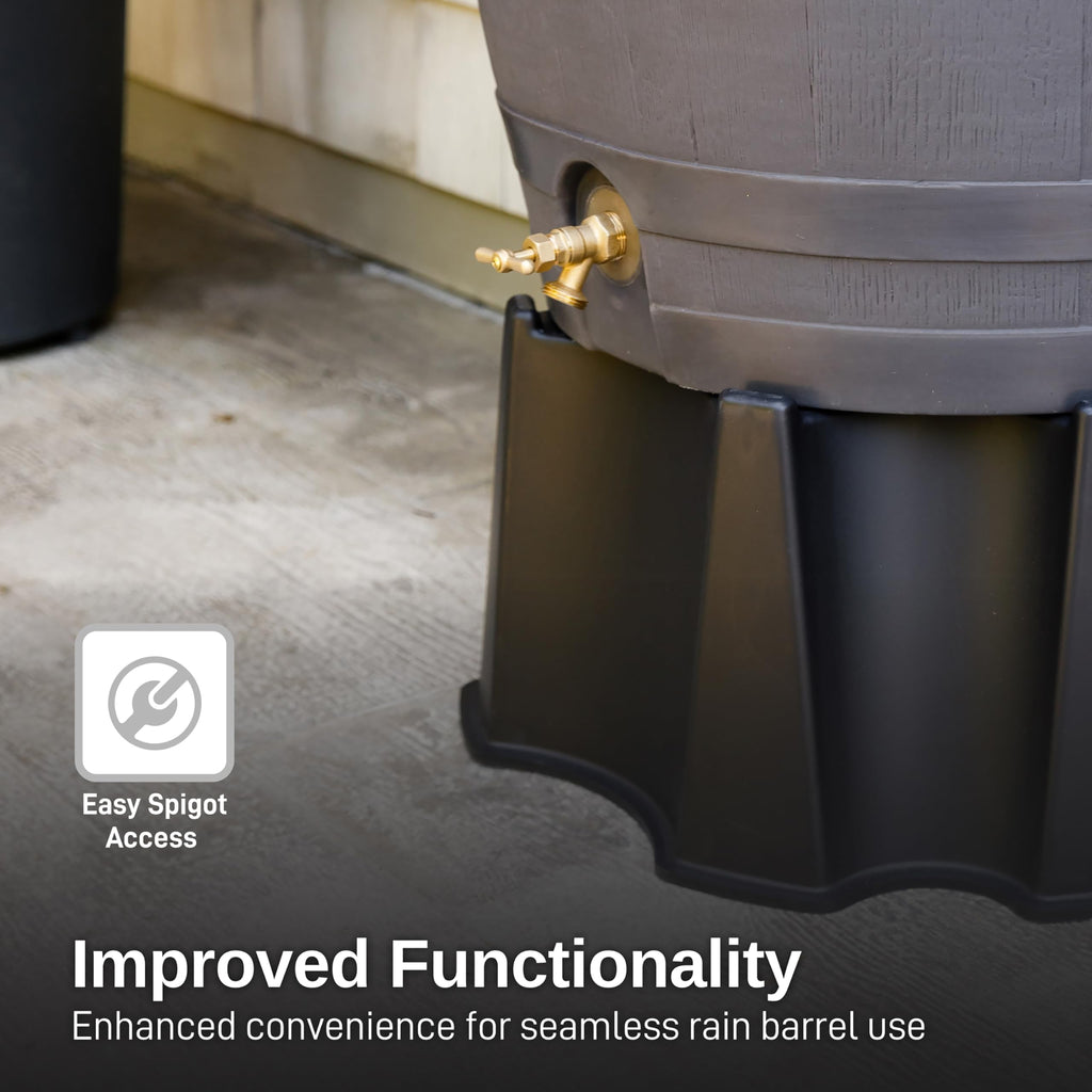 50-Gallon Black Rain Barrel Stand L4535