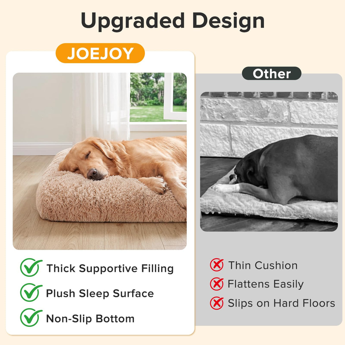 Large Washable Plush Dog Bed Crate Pad Z4358