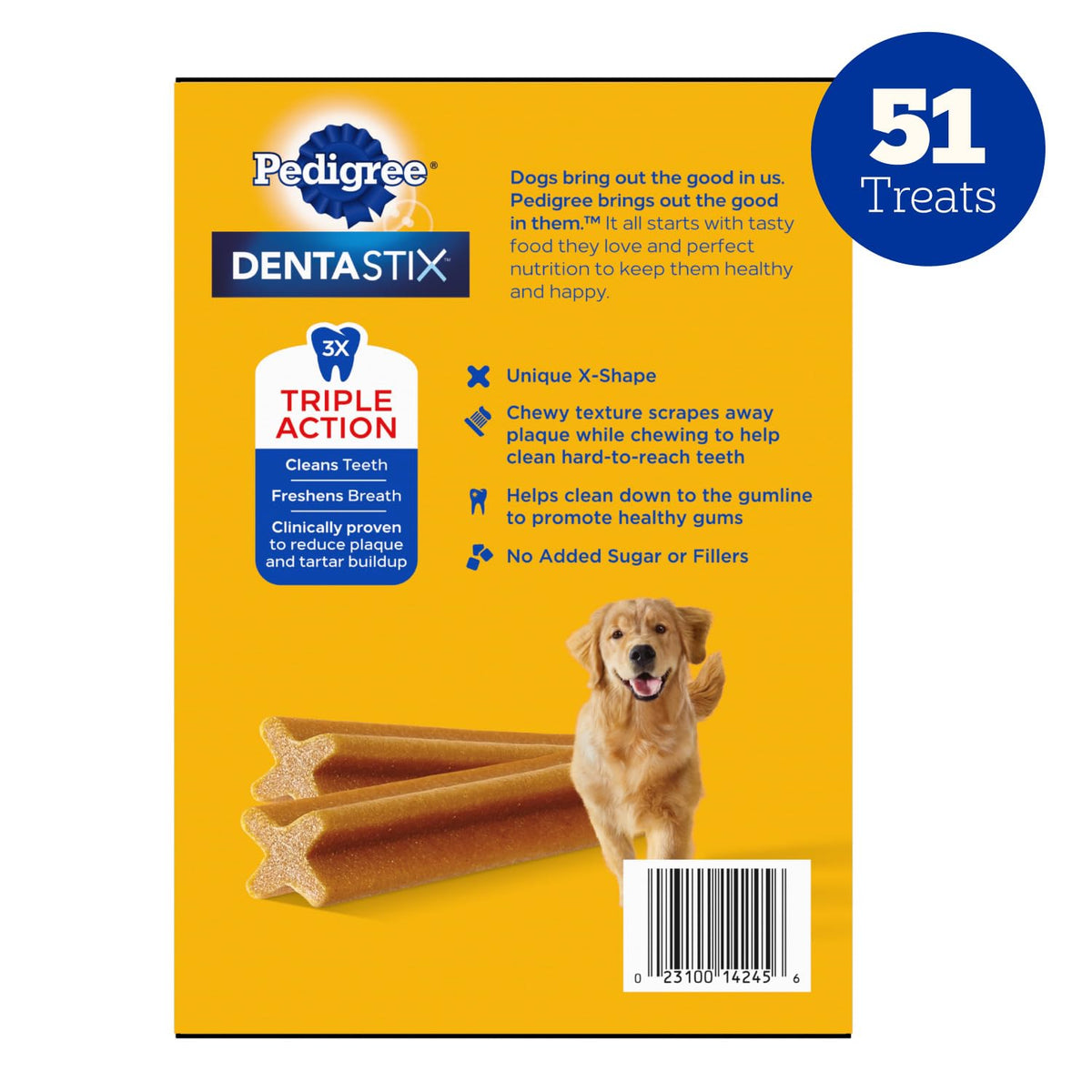 Large Breed Dental Dog Treats, 51 Count X109