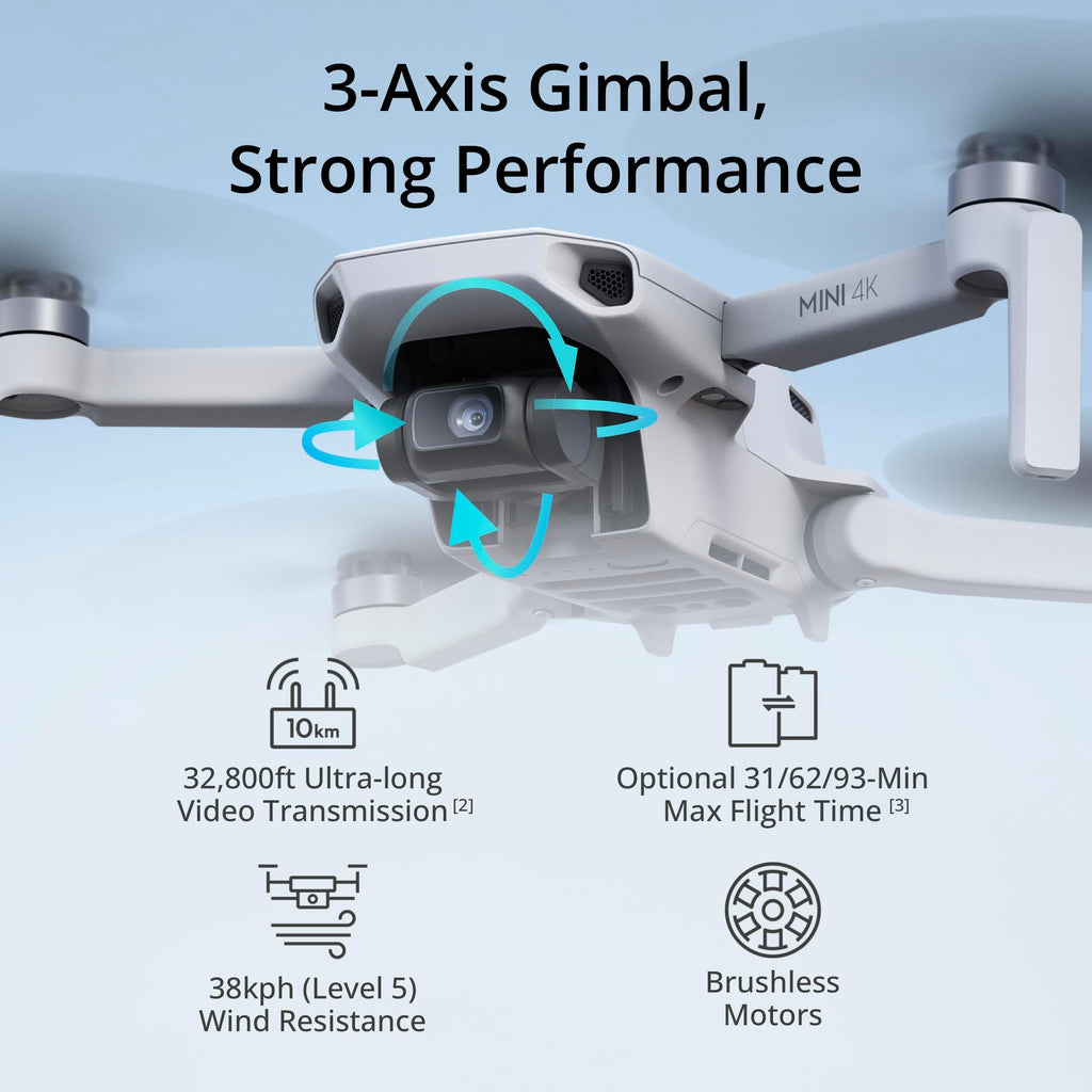 4K UHD Camera Drone with 3-Axis Gimbal Stabilization, Under 249 g B781