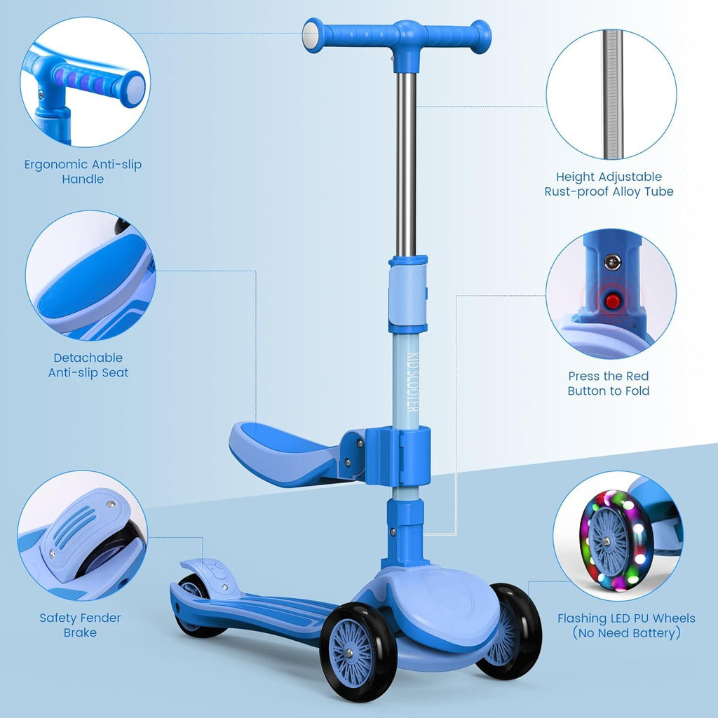 3 Wheel Foldable Kids Scooter with Seat I577