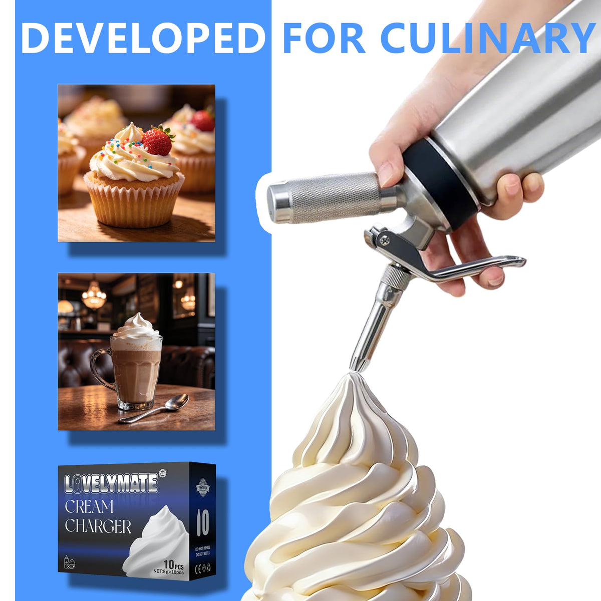 8g Whipped Cream Chargers 10 Pack O50873