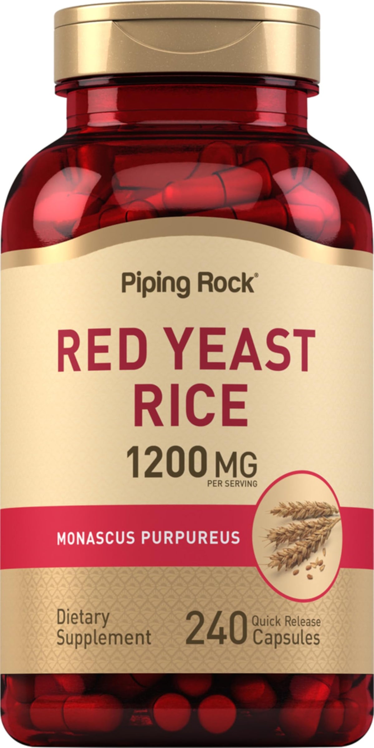 Red Yeast Rice 1200 mg 240 Capsules F6598