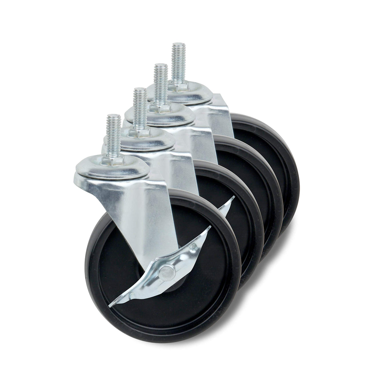 Black Set of Four Caster Roller Wheels A868016