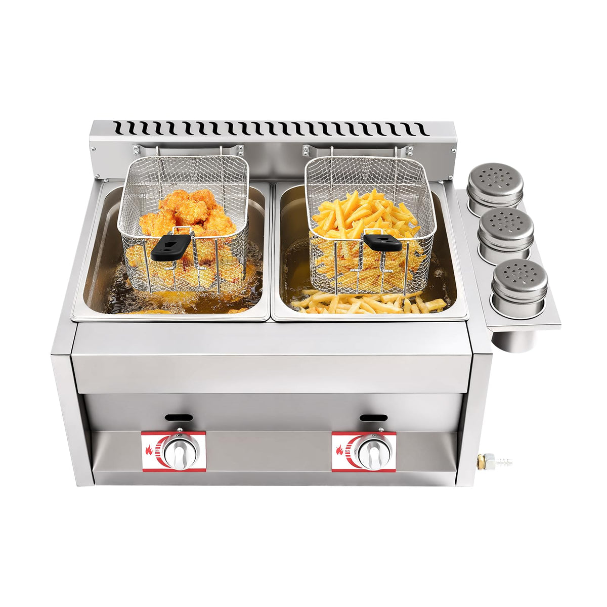 Stainless Steel Countertop Gas Deep Fryer with Basket Z4546