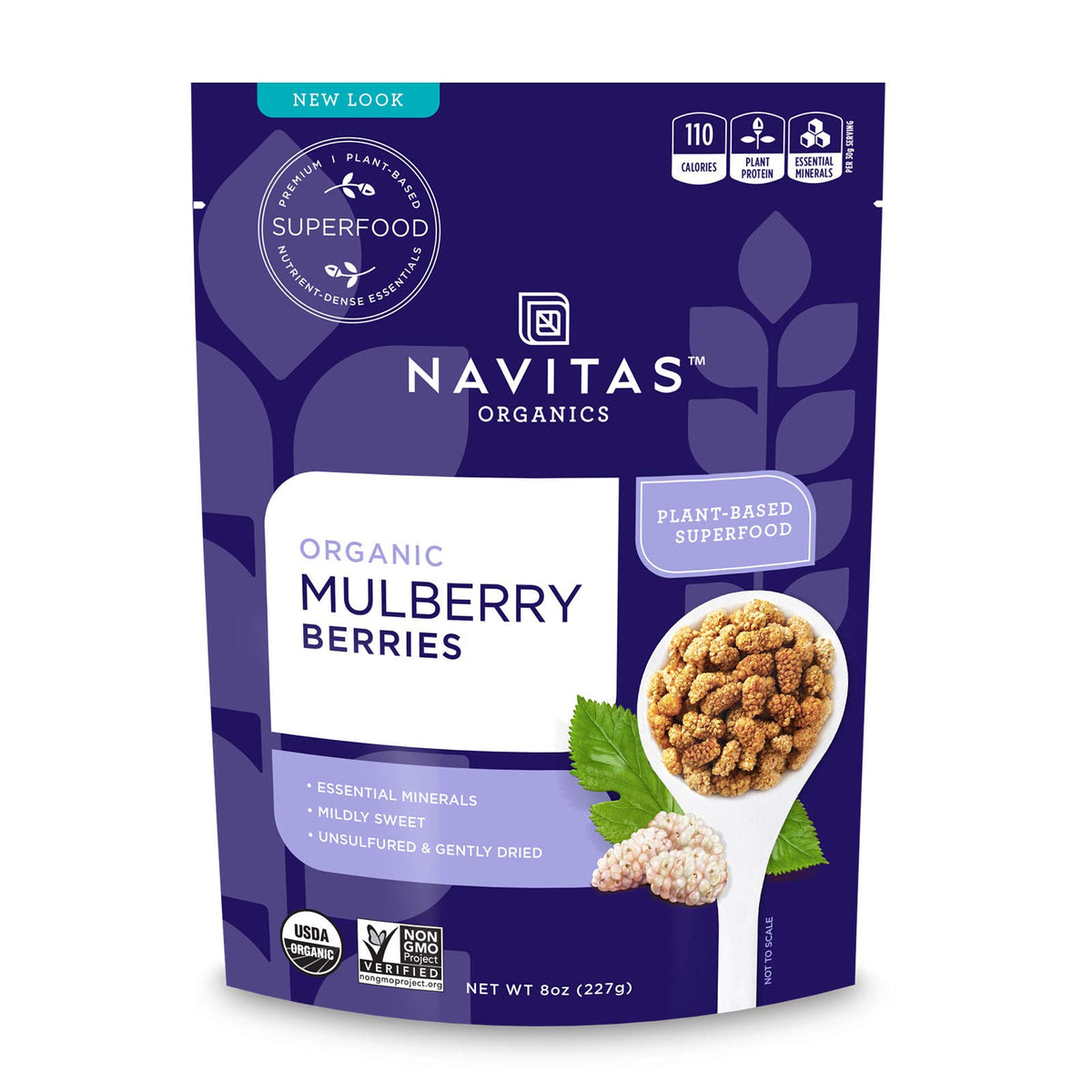 Organic Sun-Dried Mulberries 8 oz G401233