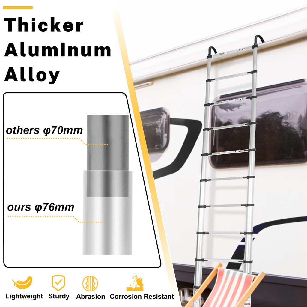 12.5 FT Aluminum Telescoping Ladder J17460