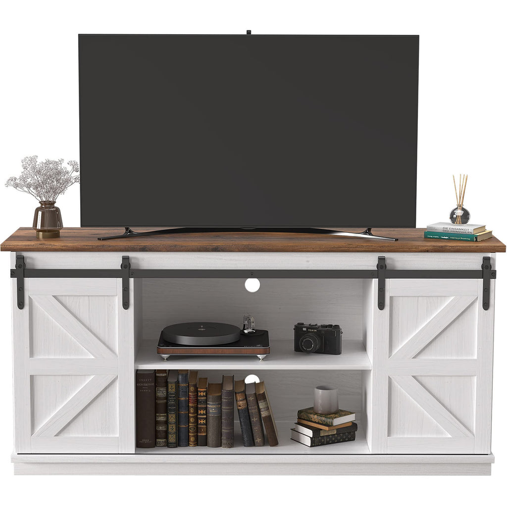 Bright White TV Stand for 65 Inch TV N856298
