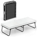 Folding Bed with Mattress Memory Foam Metal Frame F190